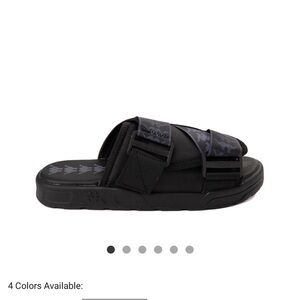Kappa Black Adjustable Slide Sandals
